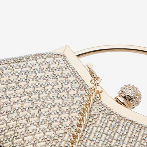 NWT Kelly & Katie Libby Gold Crystal Evening Clutch Bag - Picture 4 of 4